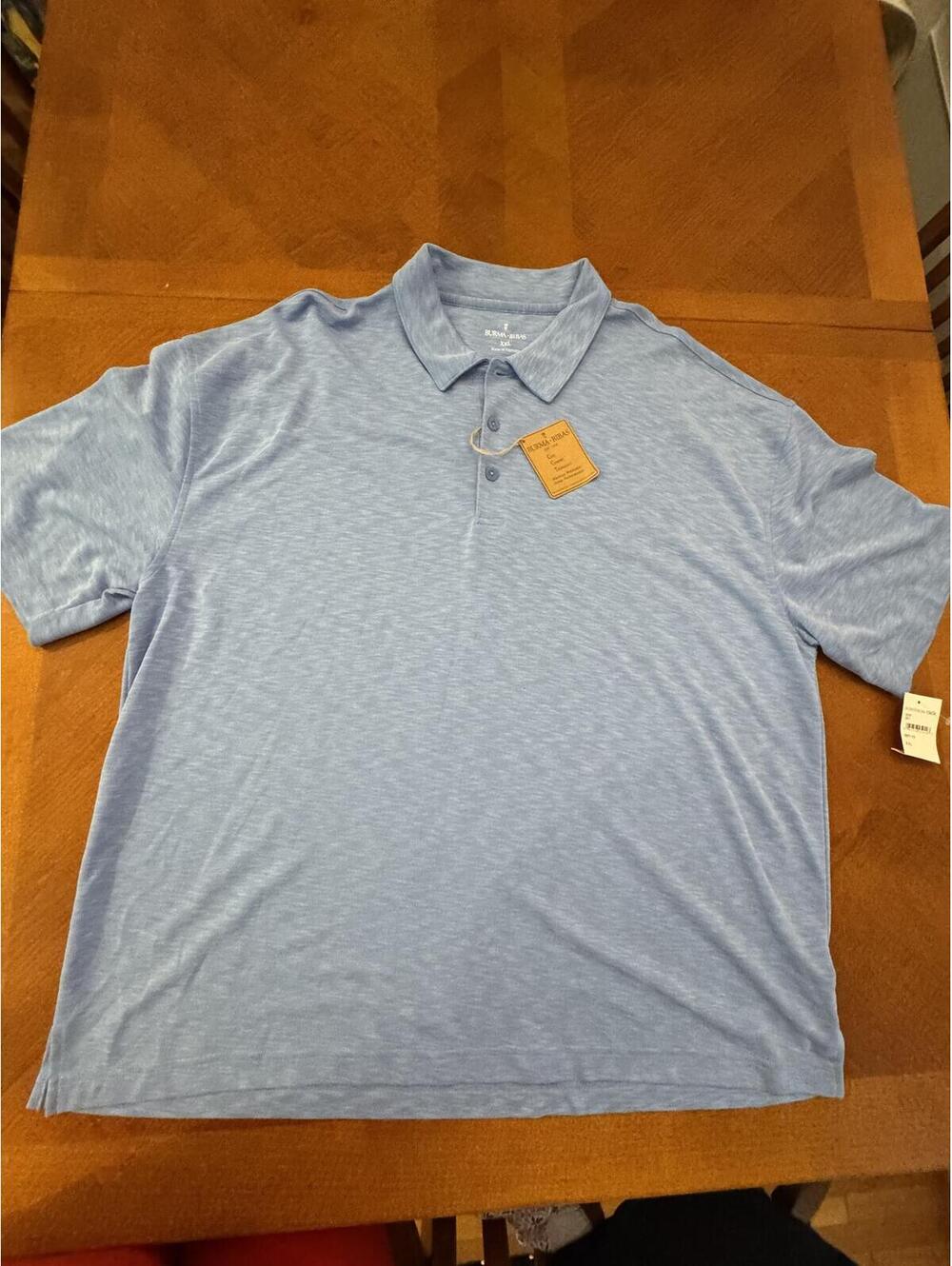 Burma Bibas XXL Light Blue Modal Rayon Polo Shirt